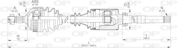 OPEN PARTS Приводной вал DRS6200.00